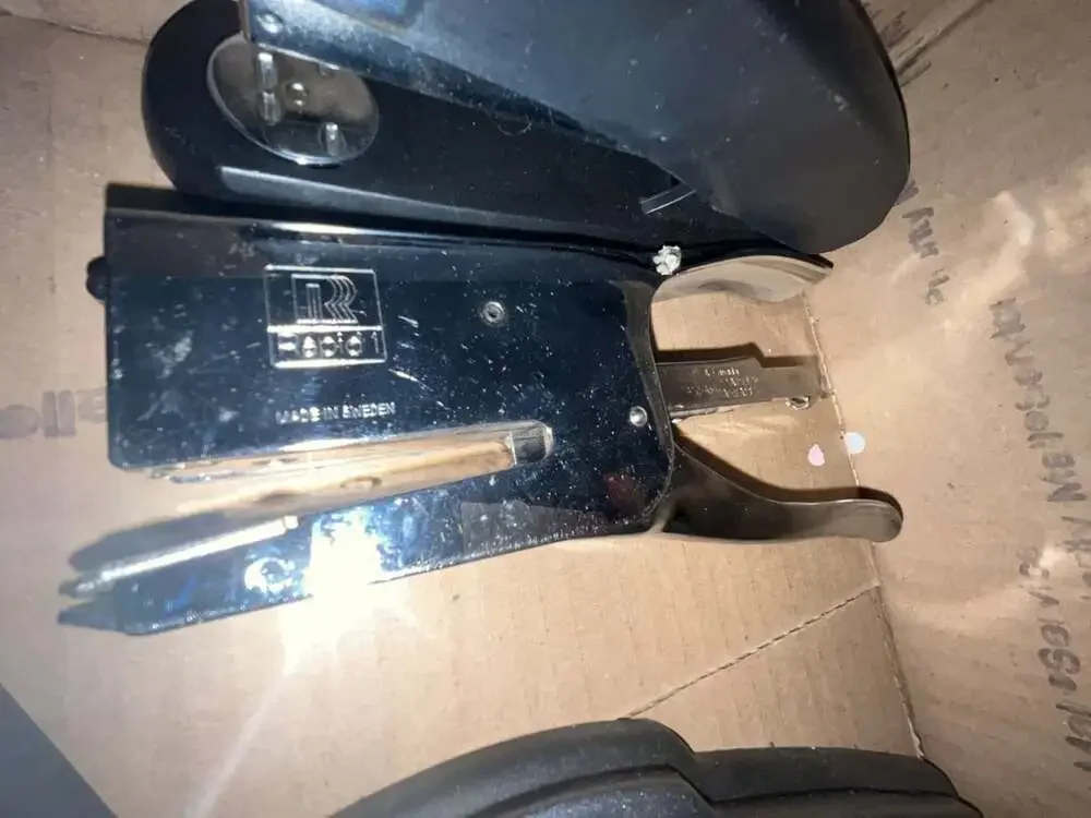Random Office Supplies Lot: Heavy Duty 3-Hole Punch, Rapid 1 Stapler, Staples, a
